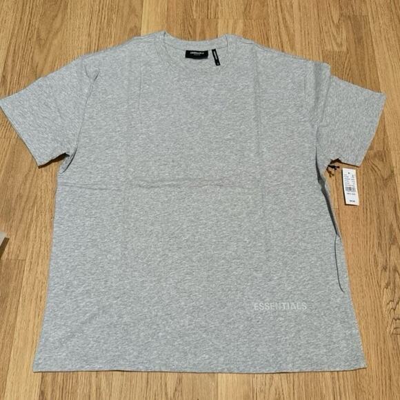 Men’s Size Small Fear Of God Essentials Los Angeles Heather Grey 3M Boxy T-Shirt - Picture 2 of 8